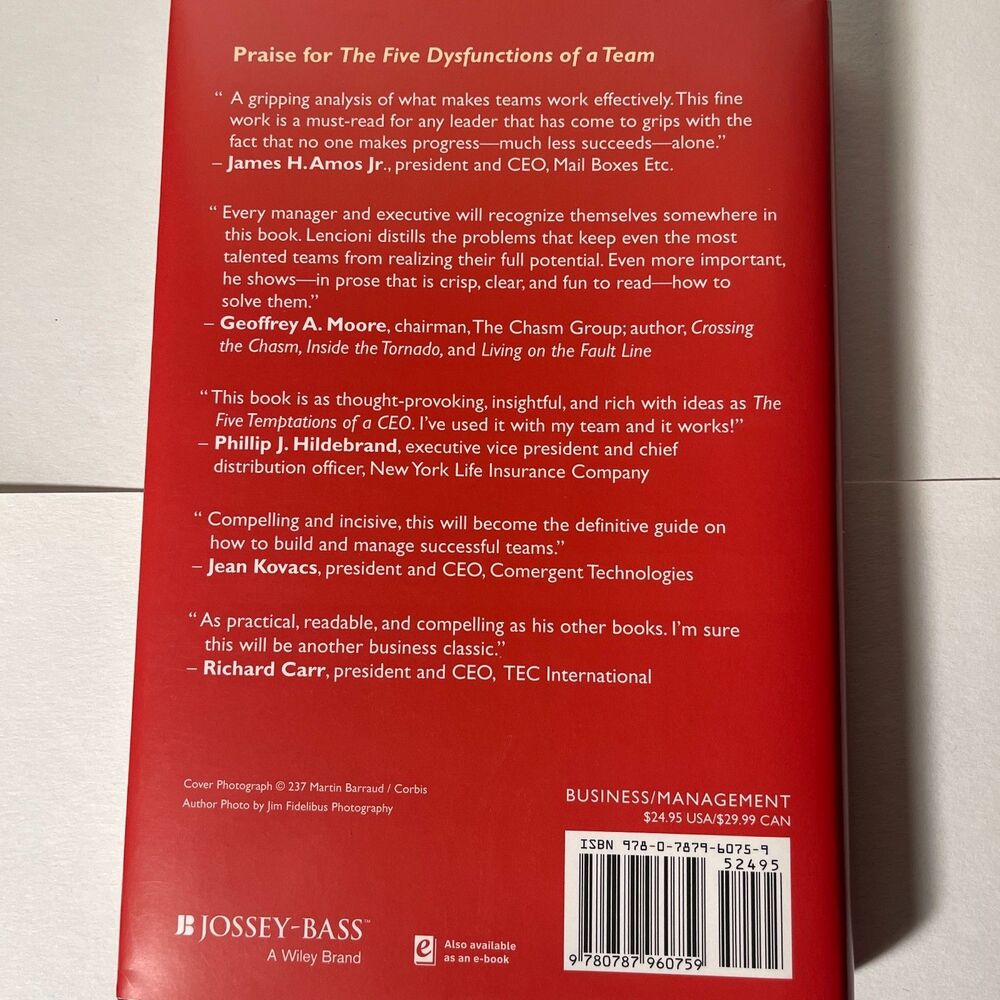 The Five Dysfunctions of a Team: A Leadership Fable, 20th Anniversary Editio... - Picture 2 of 2